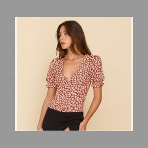 NWT Reformation Deville Blouse Sz 4